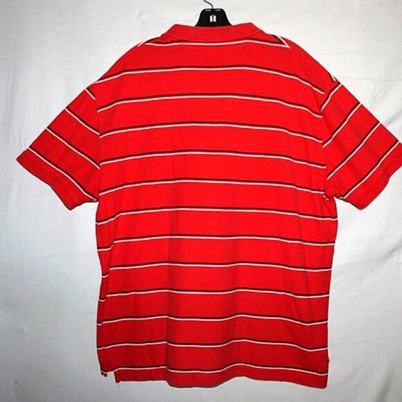 Ivy Crew Striped Polo Shirt XL Red Classic Cotton Preppy Casual Golfcore - Picture 5 of 5